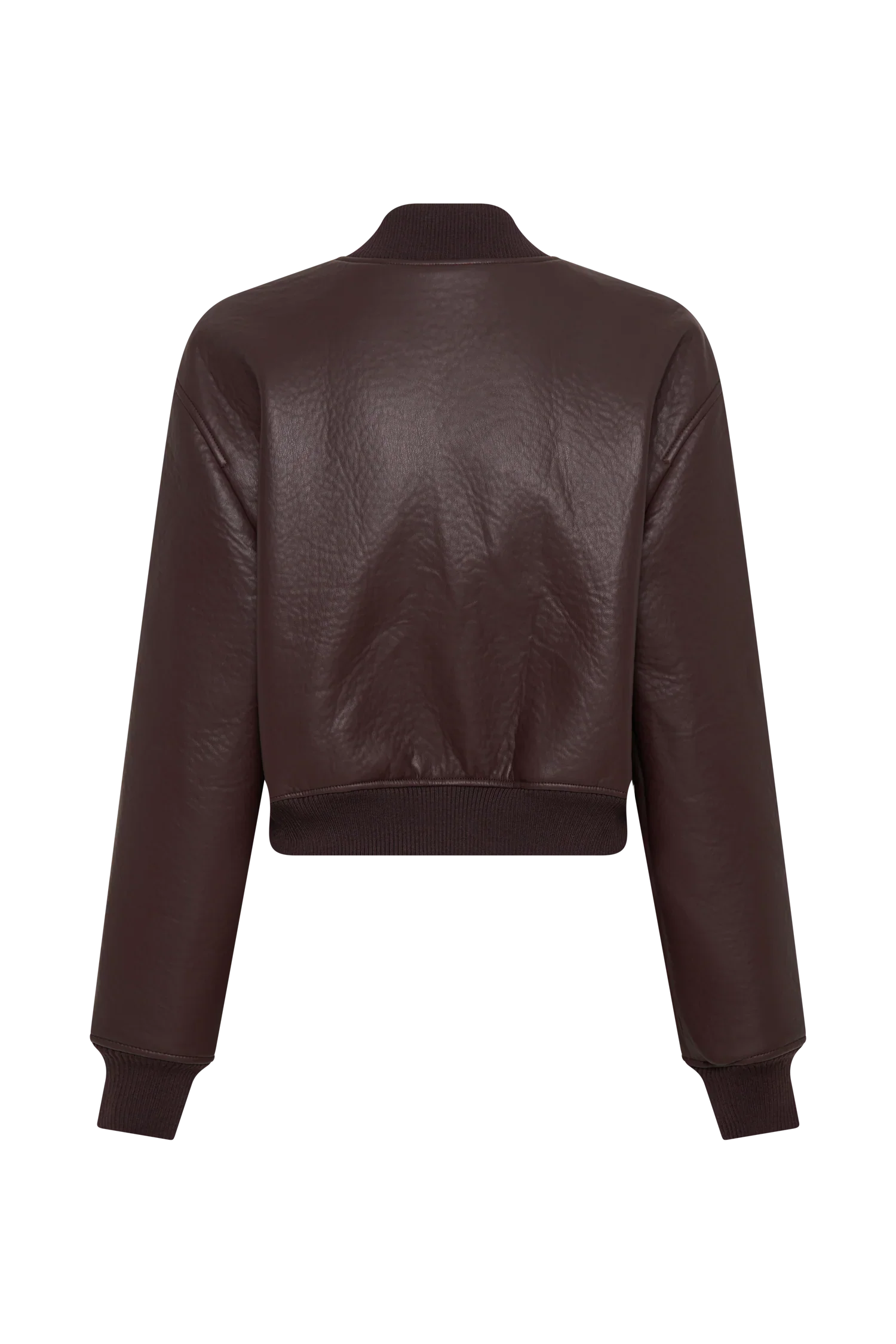 Codi Faux Leather Bomber Jacket Merlot