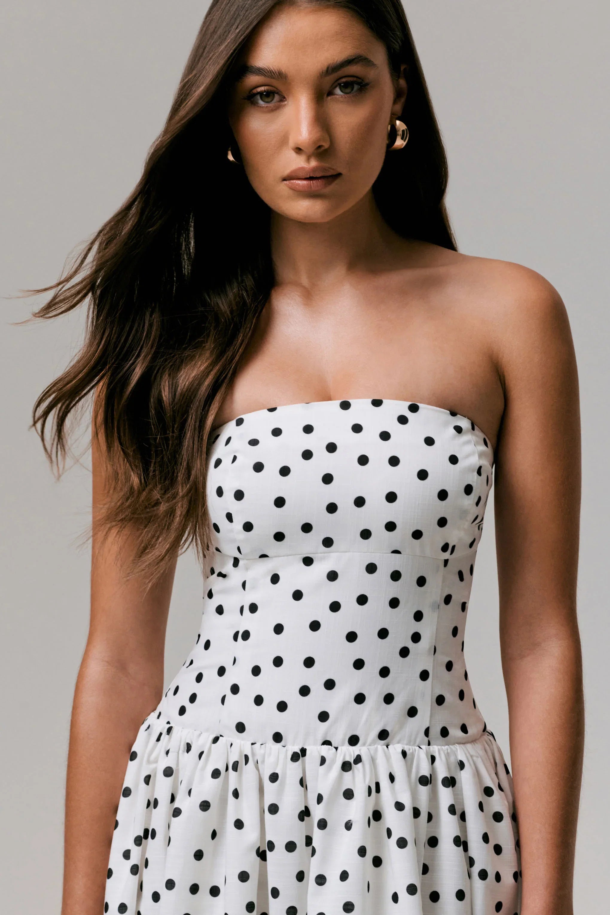 Triumph Polka Dot Bandeau Midi Dress