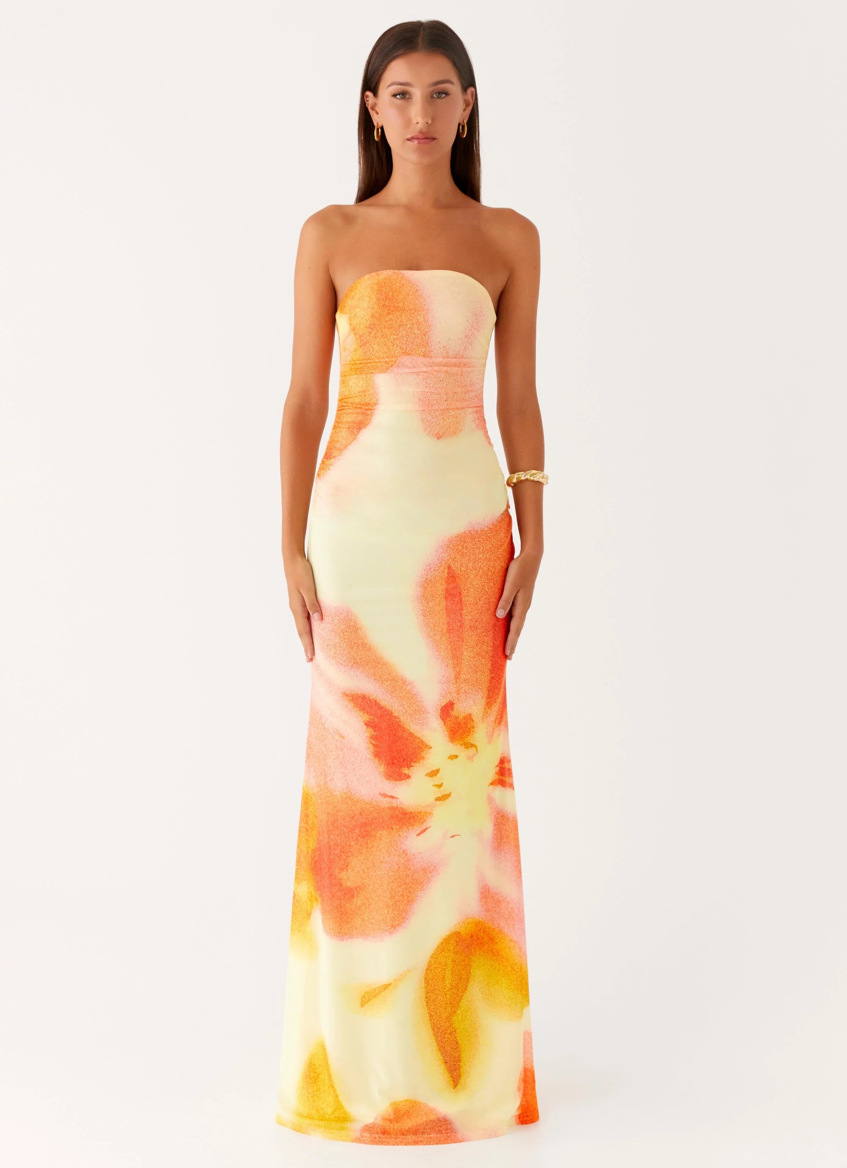 Iroha Strapless Maxi Dress Mimosa Blossom