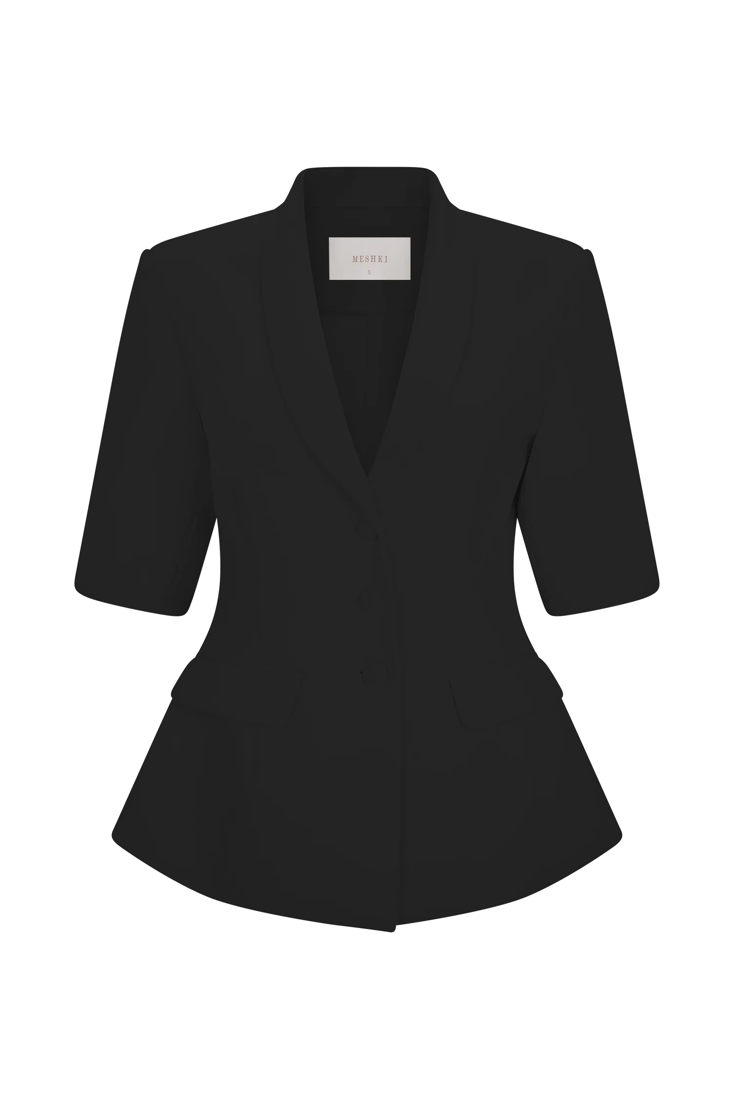 Opal Puff Sleeve Suiting Top Black