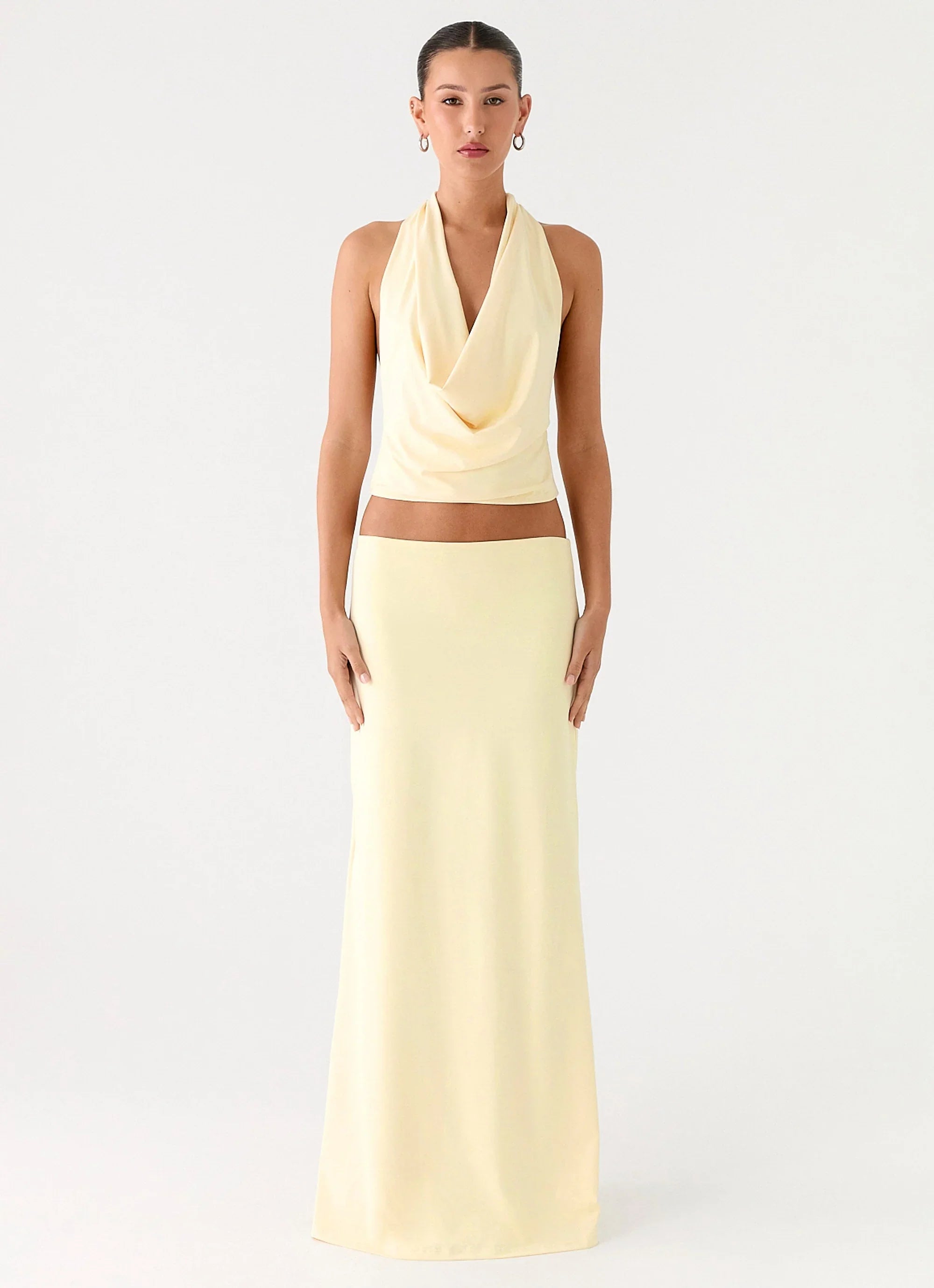 Ashi Cowl Top Yellow