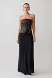 Sabrina Silk Blend Maxi Skirt Black