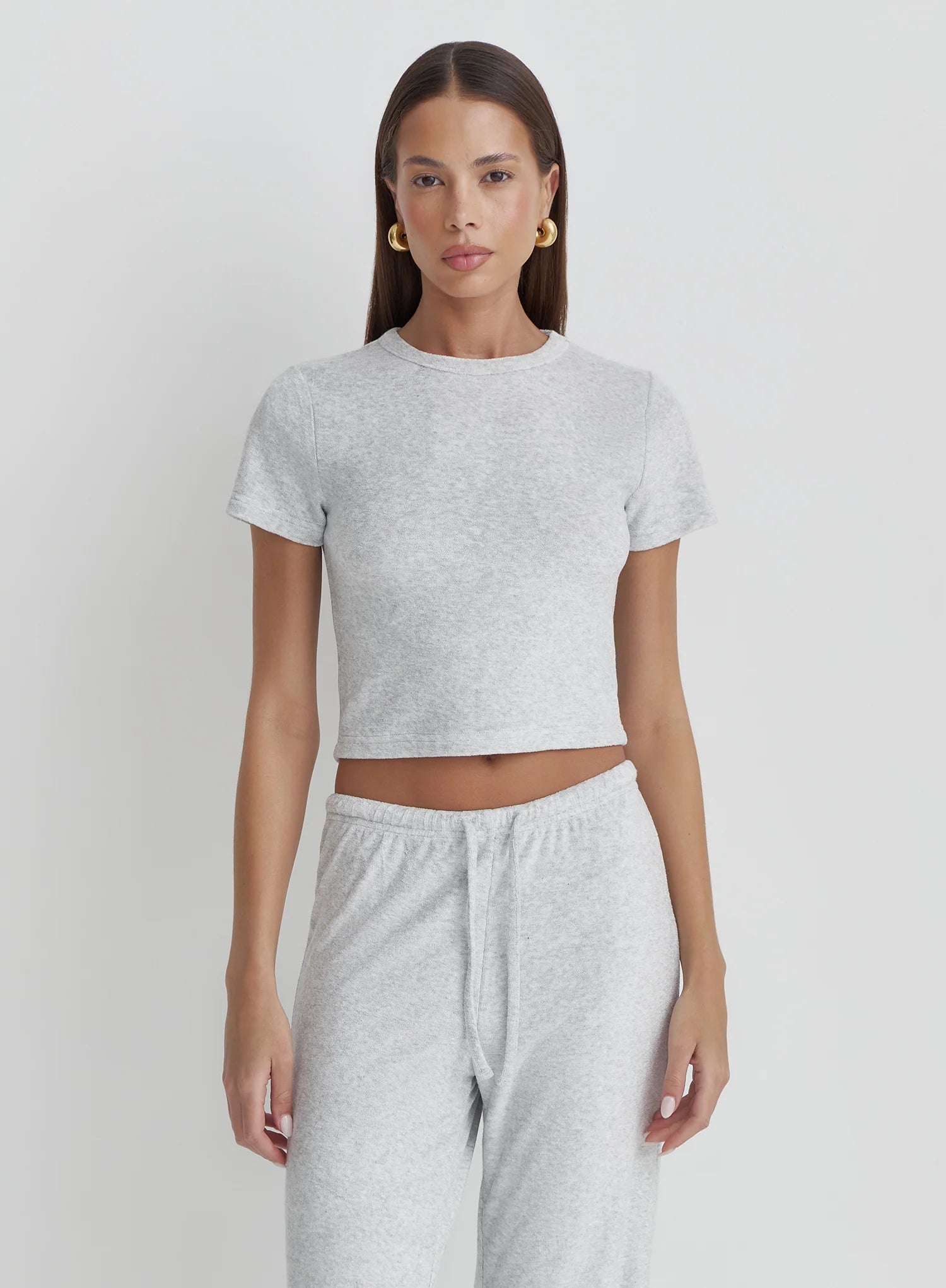 Grey Towelling Baby Tee