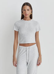 Grey Towelling Baby Tee