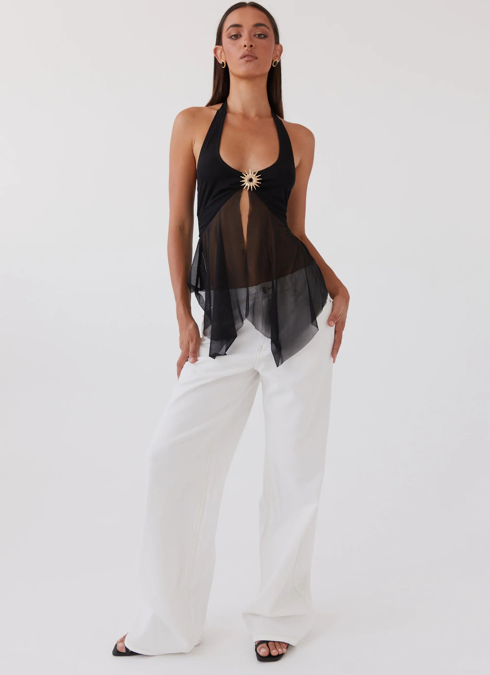 Keanna Low Rise Denim Jeans Ivory