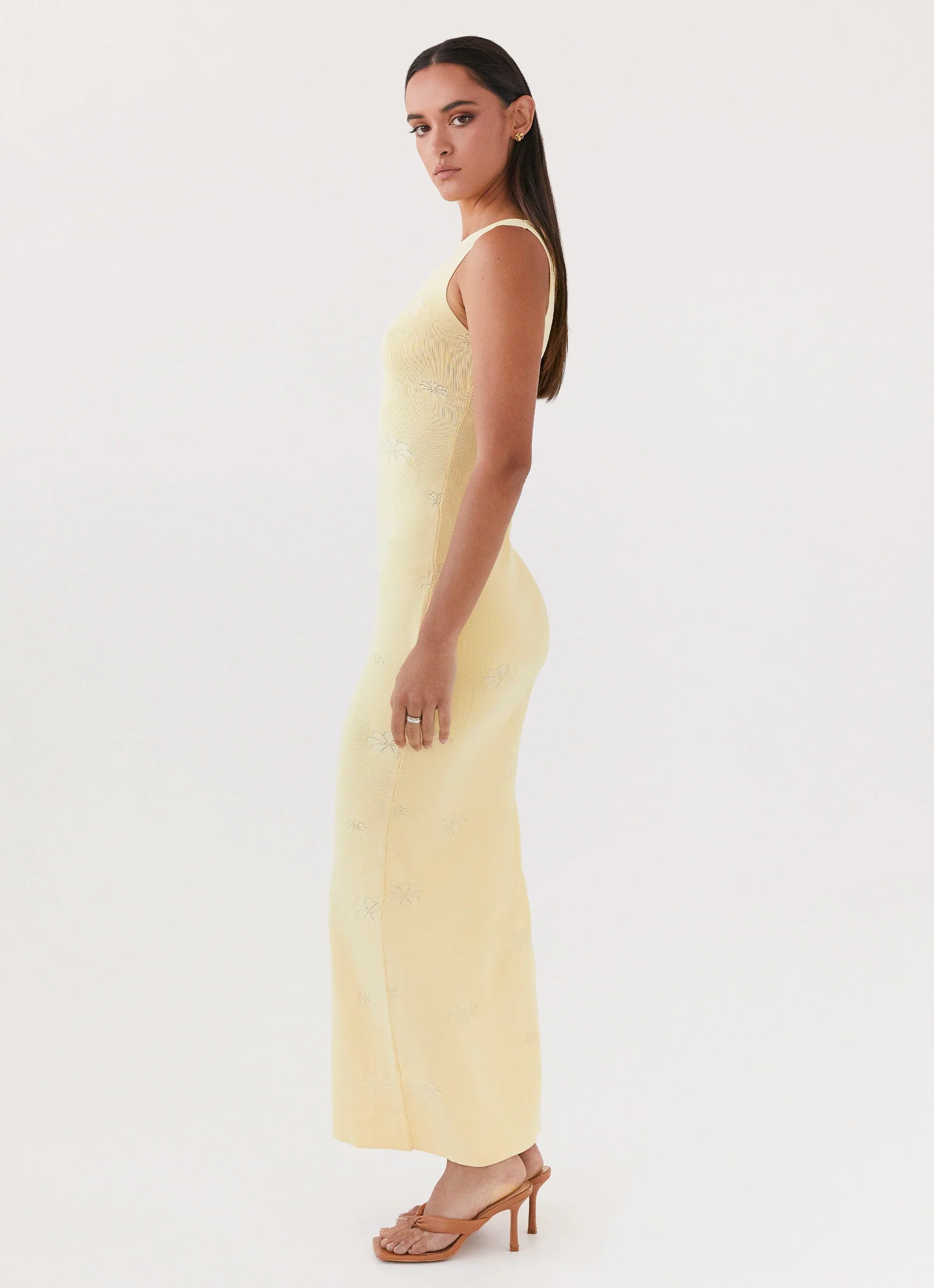 Holly Knit Maxi Dress Yellow