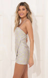 Jacquard Dress in Purple and Green