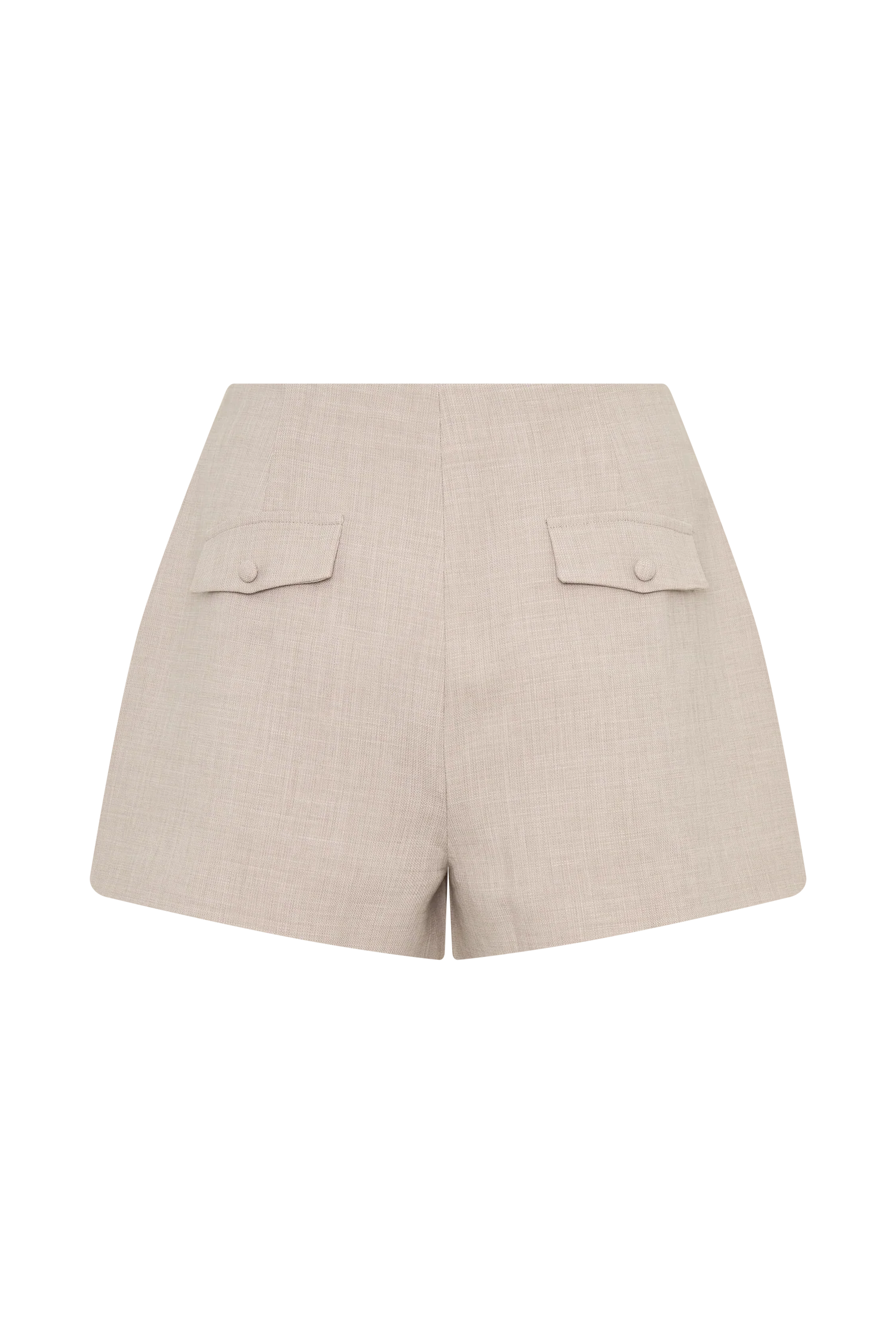 Solenne Suiting Shorts Natural Marle