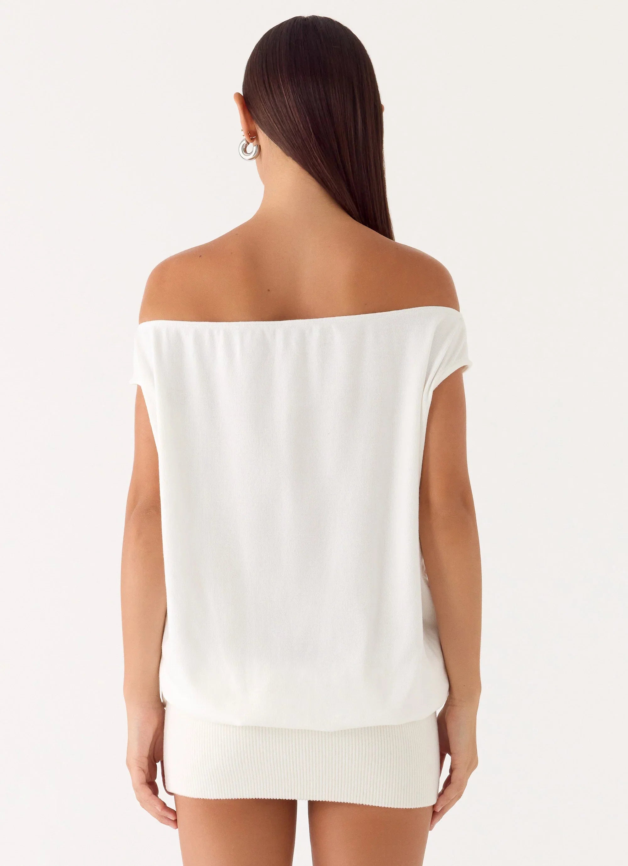 Leighken Knit Mini Dress White