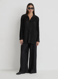 Black Plisse Shirt