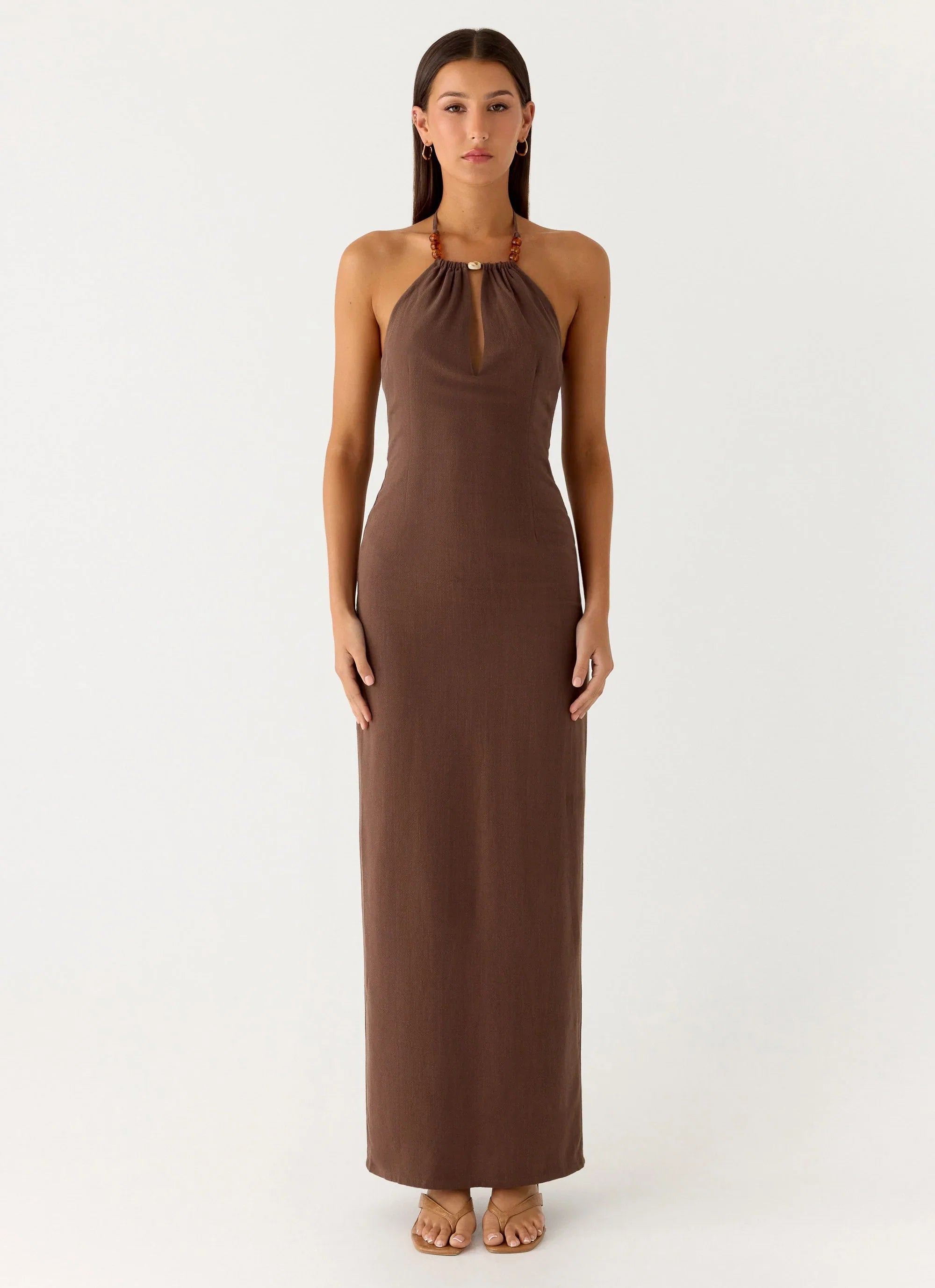 Bloomers Maxi Dress Brown