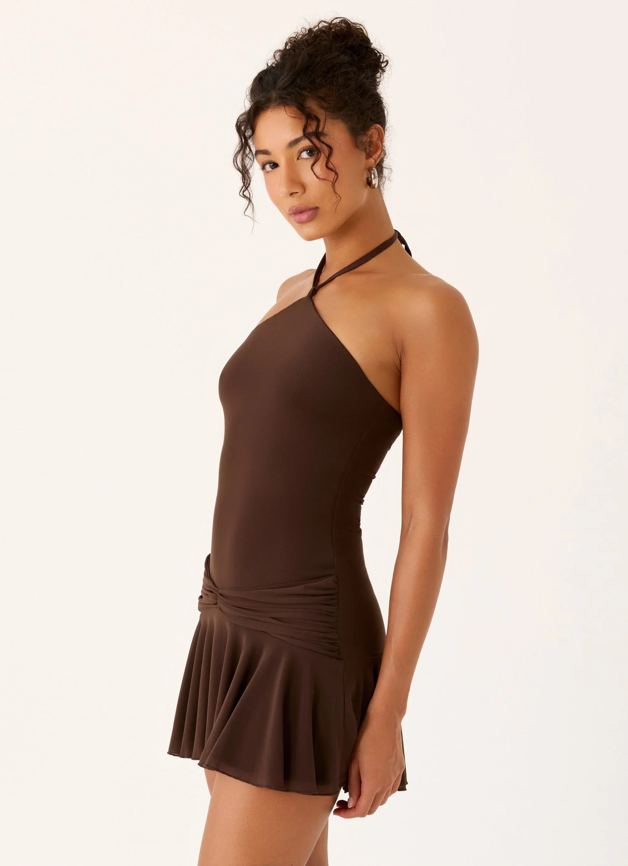 Elektra Mini Dress Chocolate