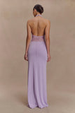 Bonnie Slinky And Lace Maxi Dress Lilac