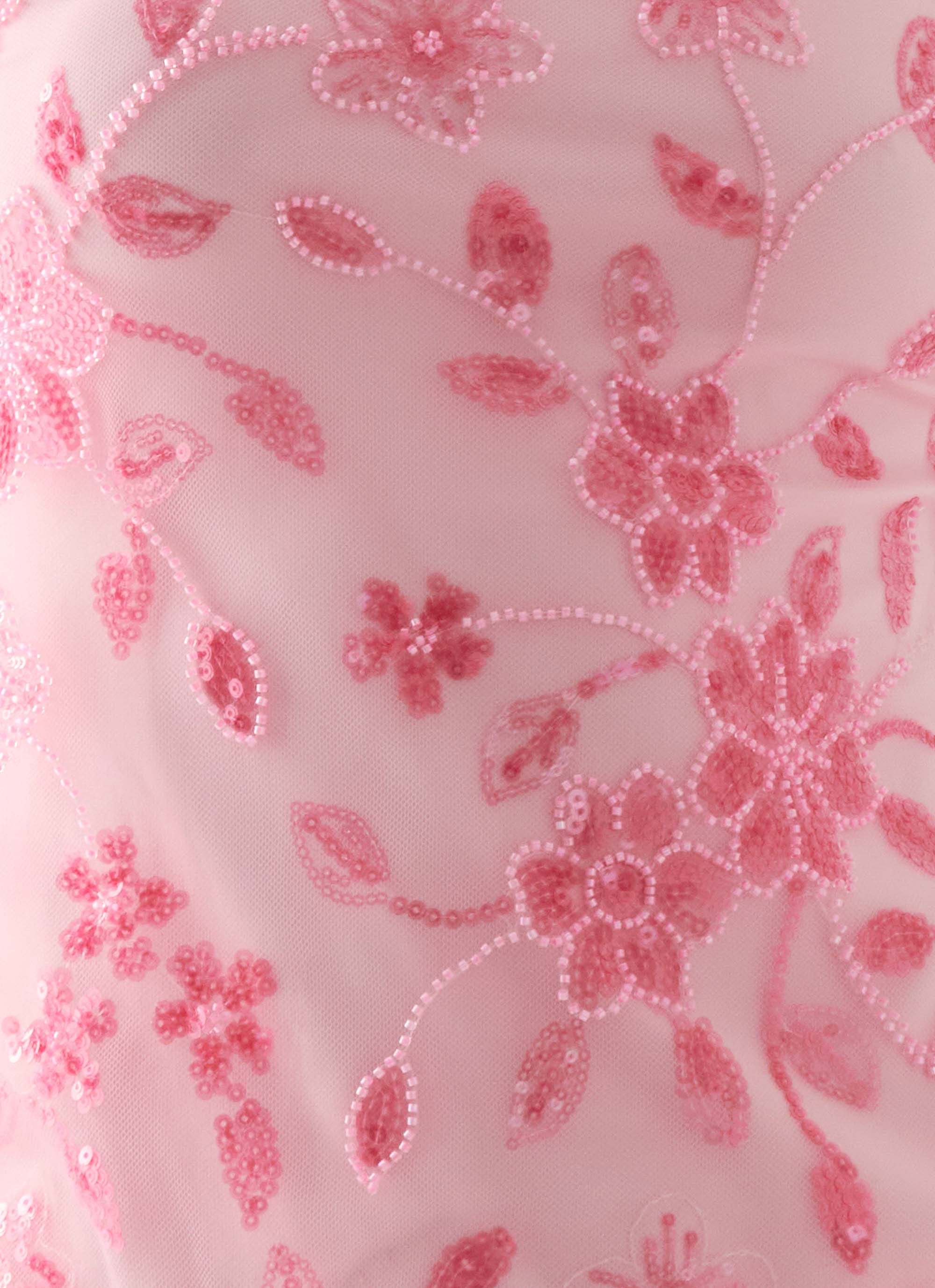 Janelle Beaded Halter Top Pink