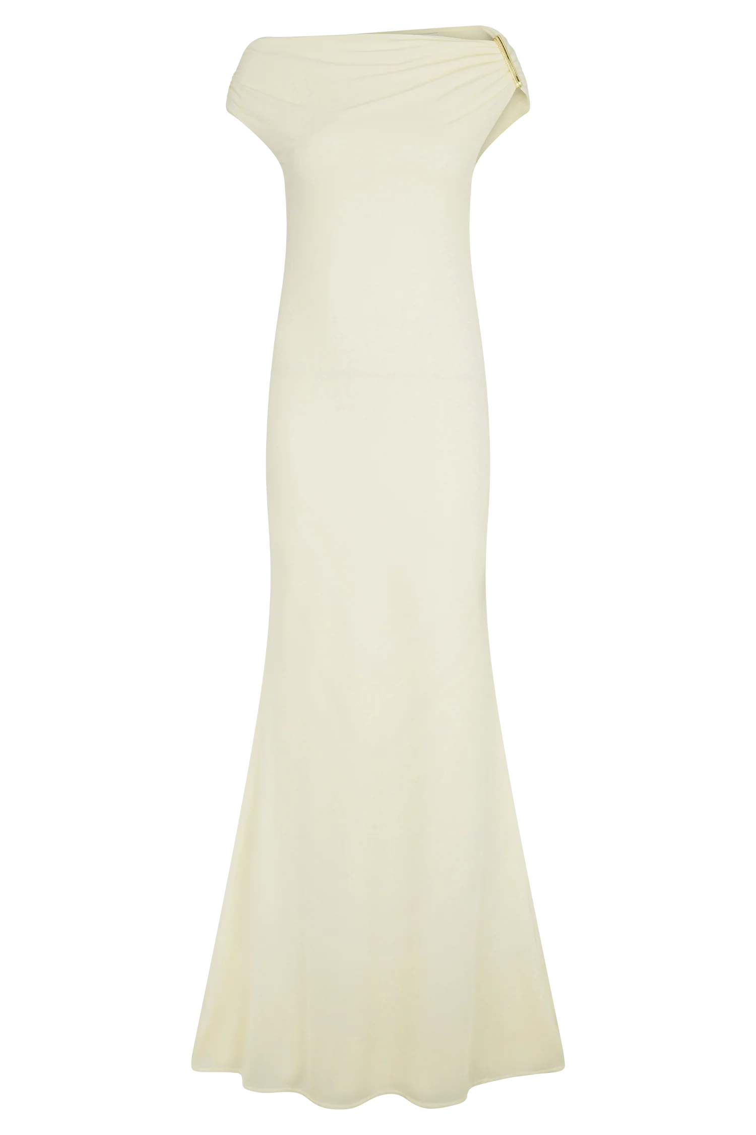 Kinsley Slinky Maxi Dress With Hardware Ivory