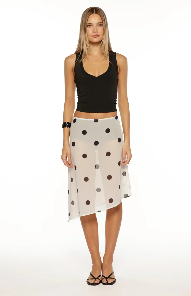 Langley Black V Neck Tank