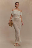 Cordelia Knit Maxi Skirt Ivory