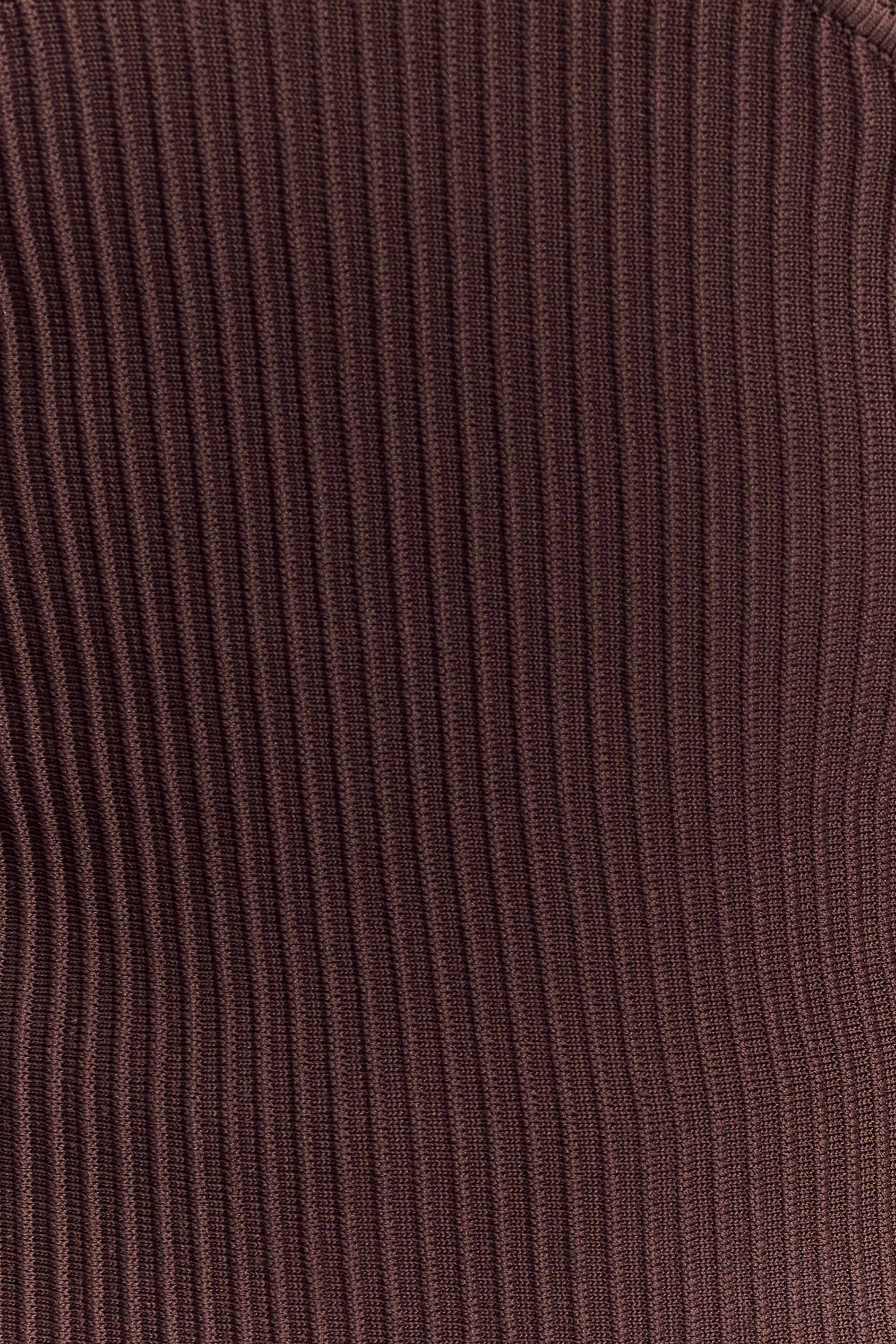 Elodie Strapless Cupped Knit Top Chocolate