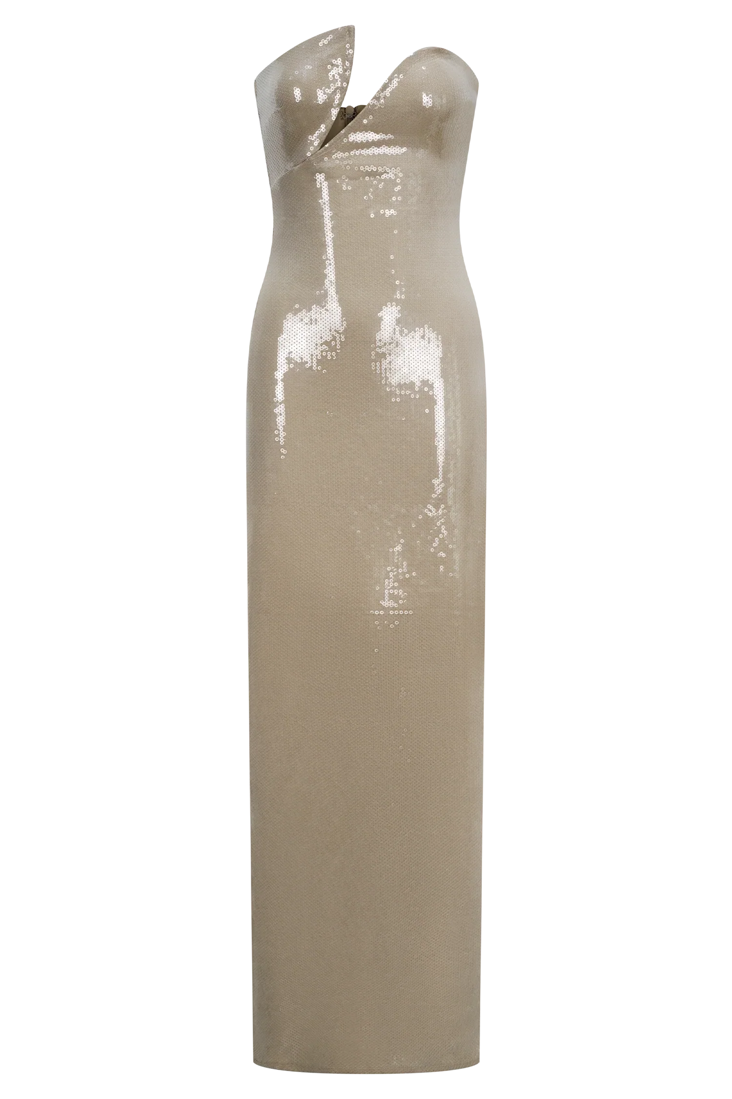 Winston Strapless Sequin Maxi Dress Taupe