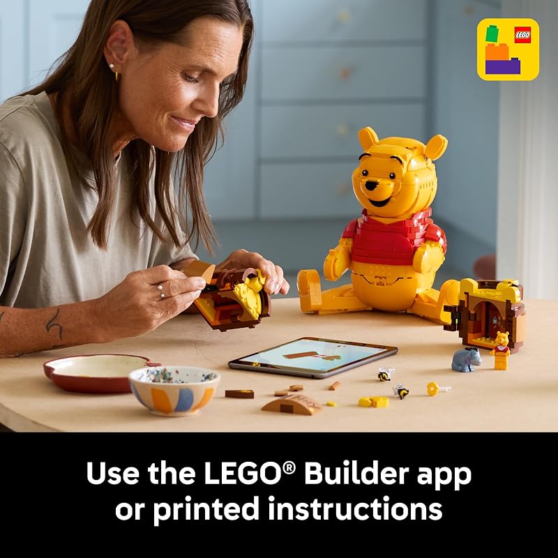 LEGO Disney Winnie The Pooh Building Set Home Office or Book Shelf Decor for Adult Fans Ages 18 W Eeyore Figure Collectible Disney Gift 43300