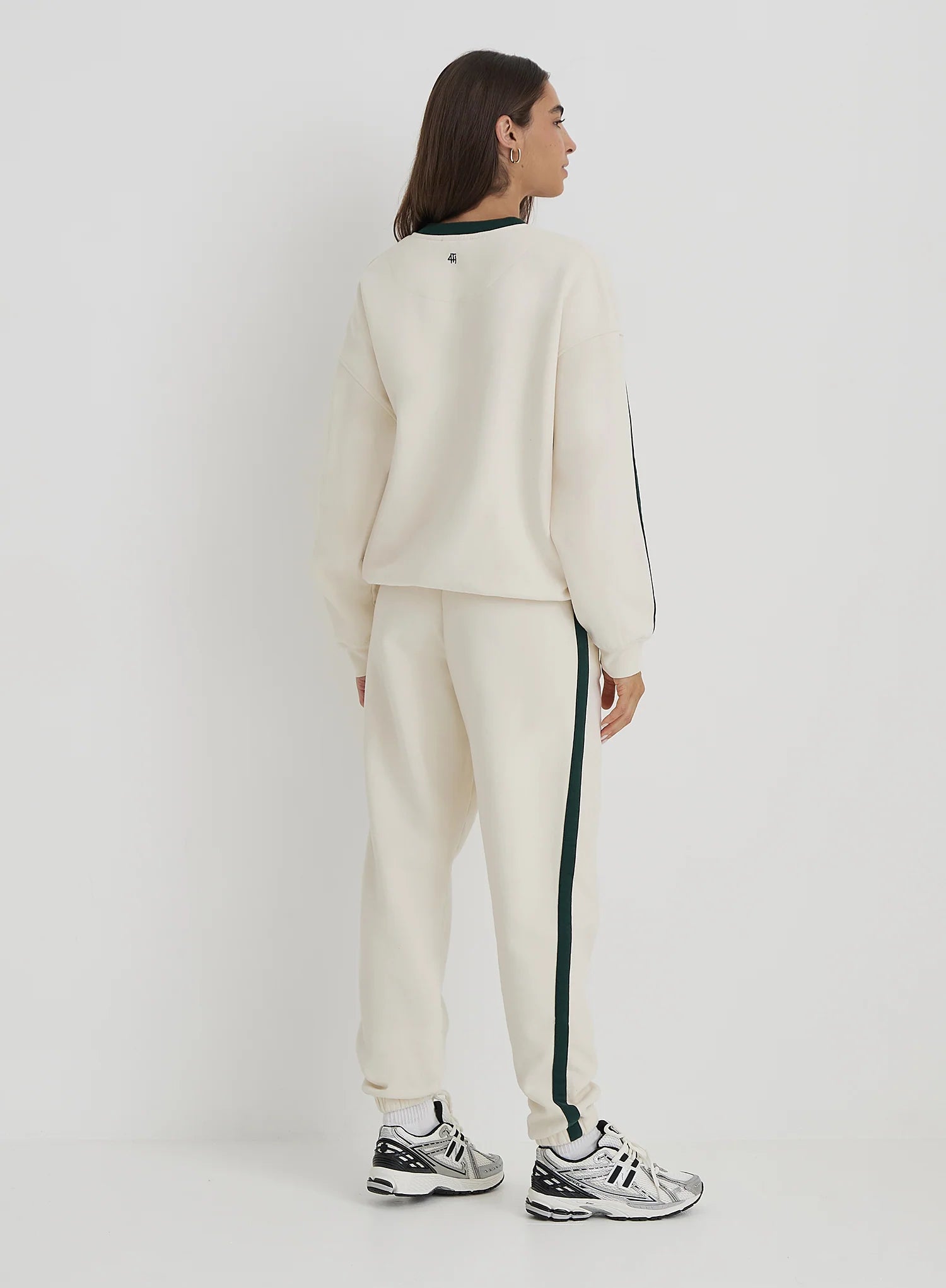 Cream 4th Branded Contrast Trim Jogger Sloane