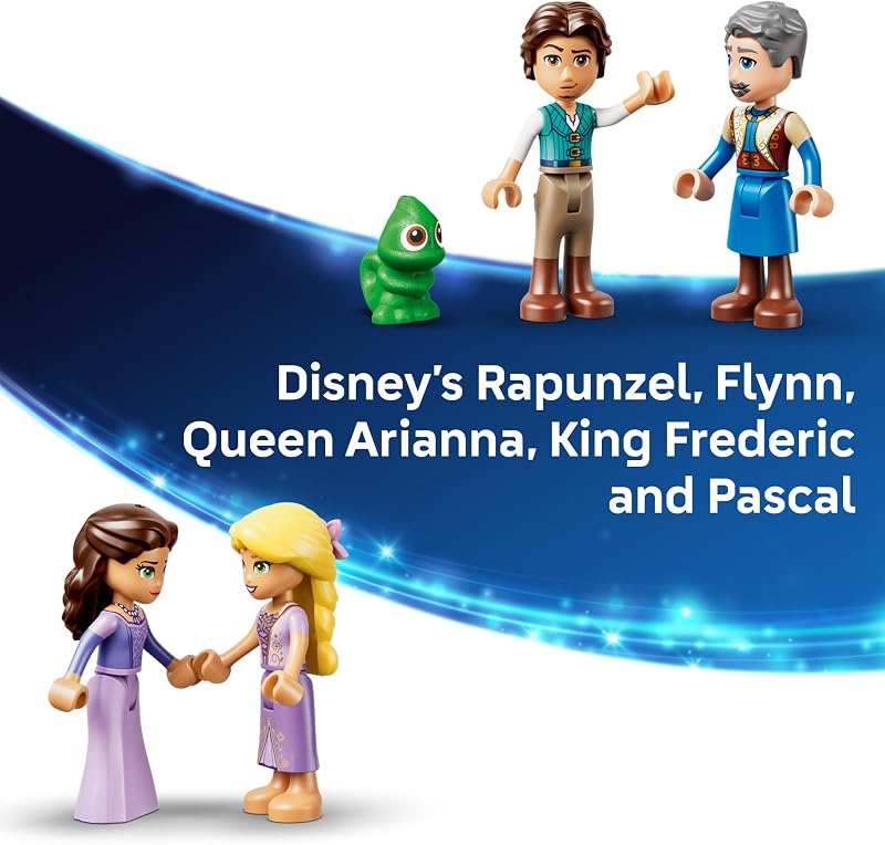 LEGO Disney Princess Rapunzels Castle 43297 Building Toys for Girls Boys Ages 6 Princess Castle Playset Movie Character Figures 676 pieces Gift for Birthdays