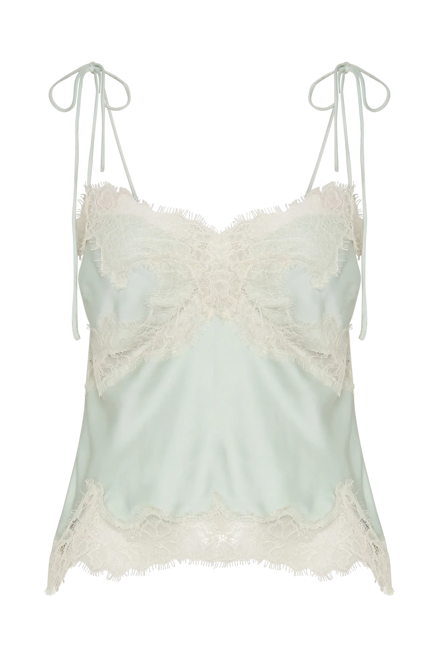 Nina Satin And Lace Camisole Sage