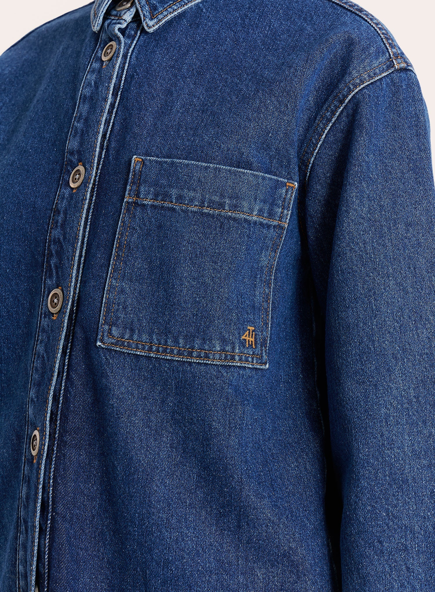 Indigo Wash Oversized Denim Shirt