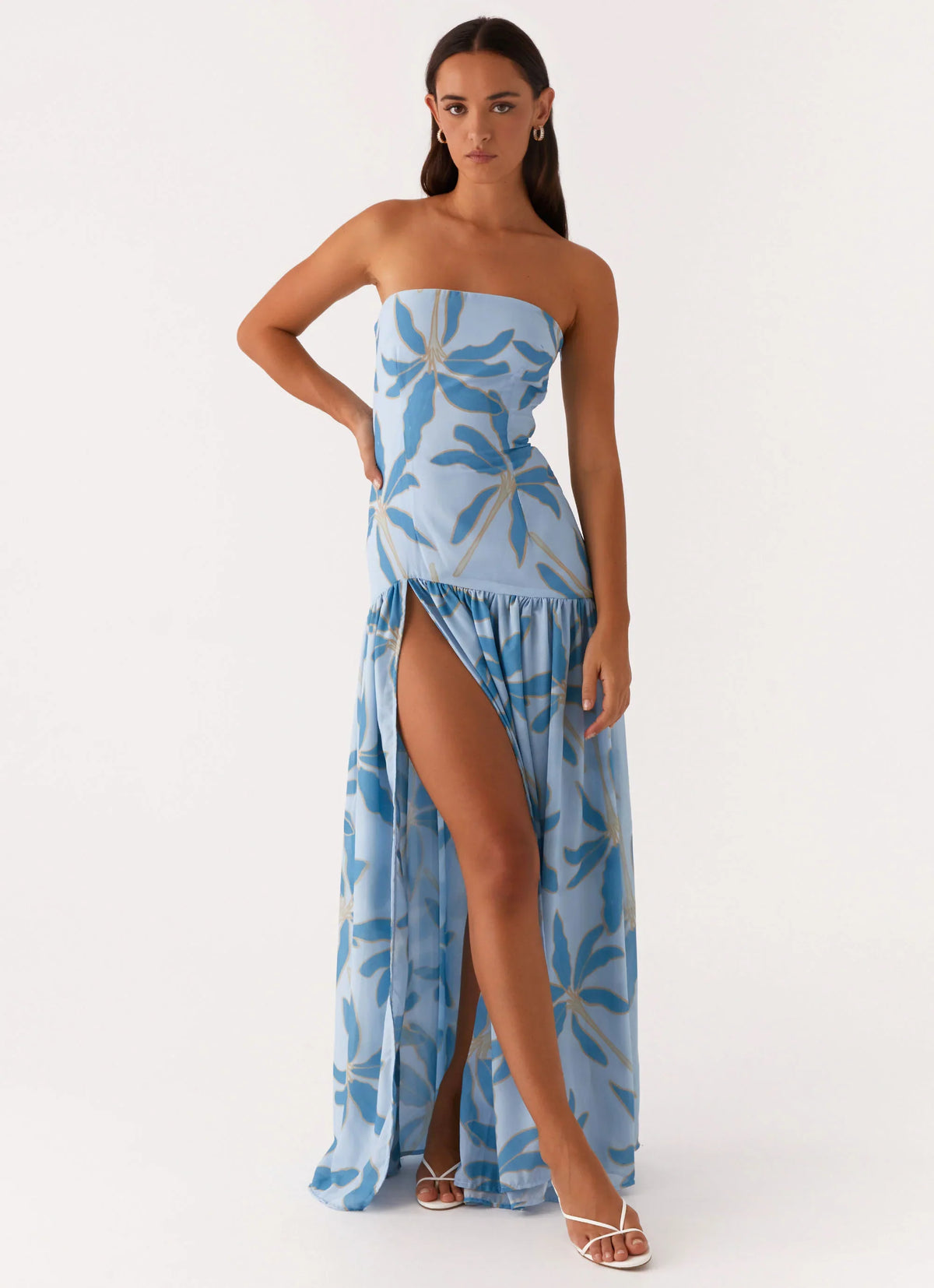 Eden Strapless Maxi Dress Opulent Blue