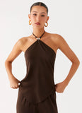 Jorjianna Halter Top Chocolate