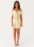 Hundred Percent Mini Skirt Yellow