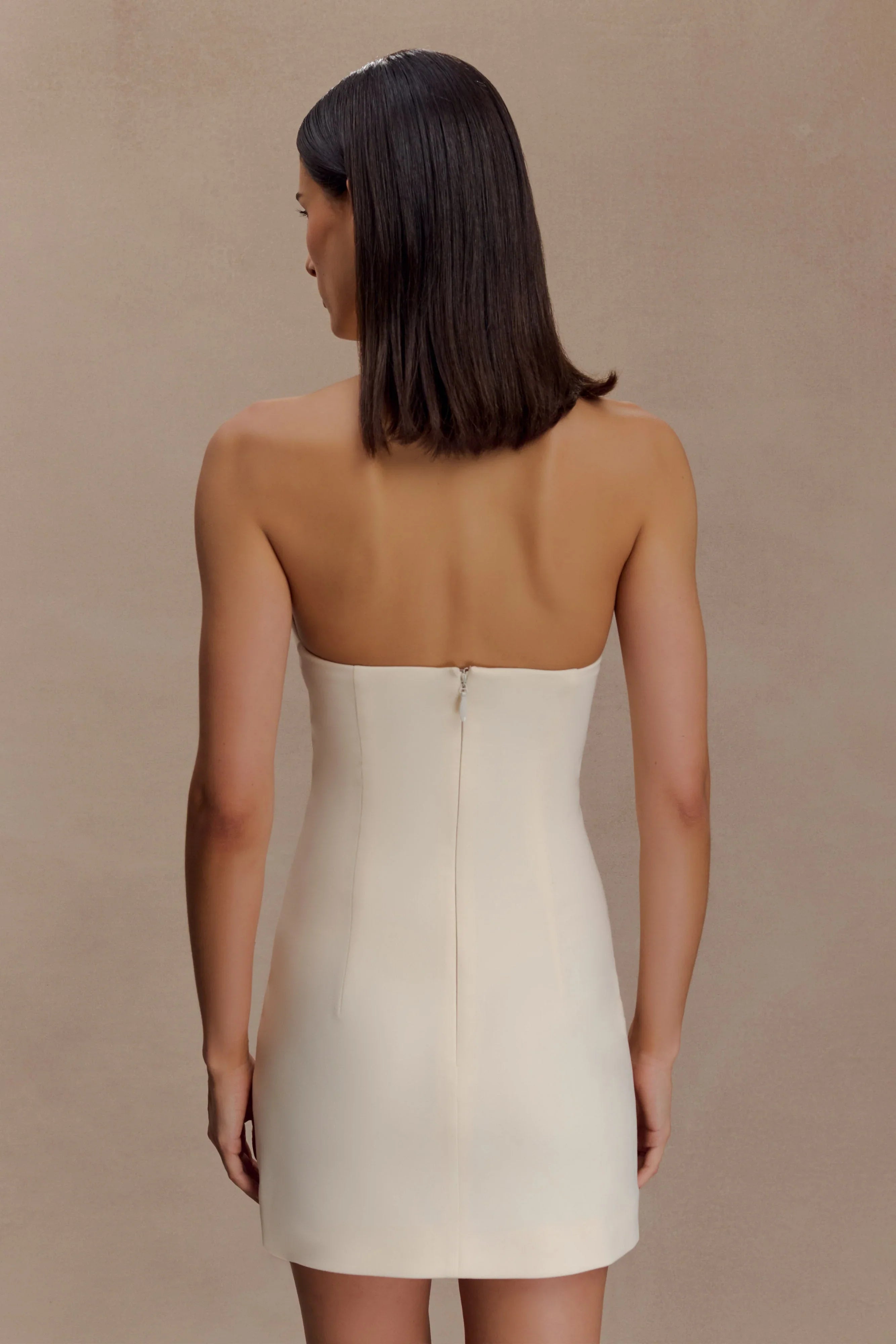 Christina Cross Over Mini Dress Buttercream