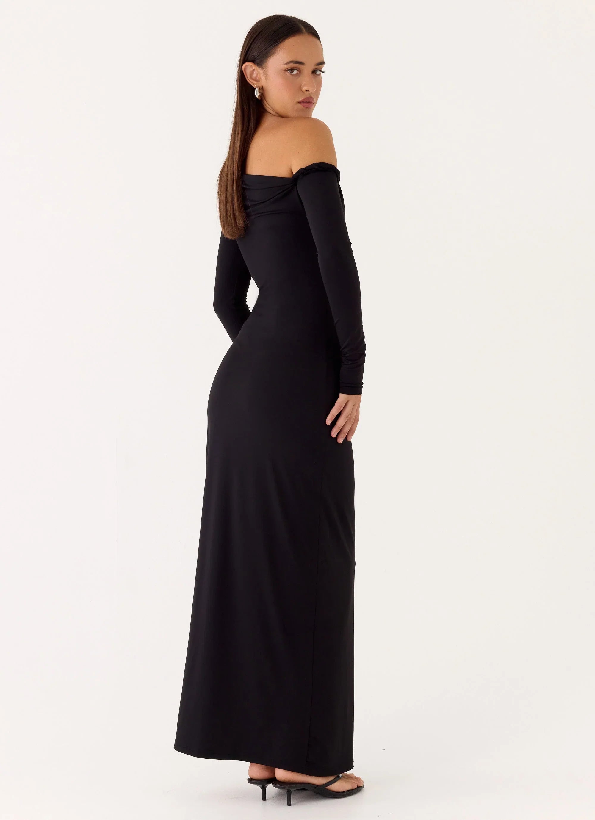 Jordana Twist Maxi Dress Black