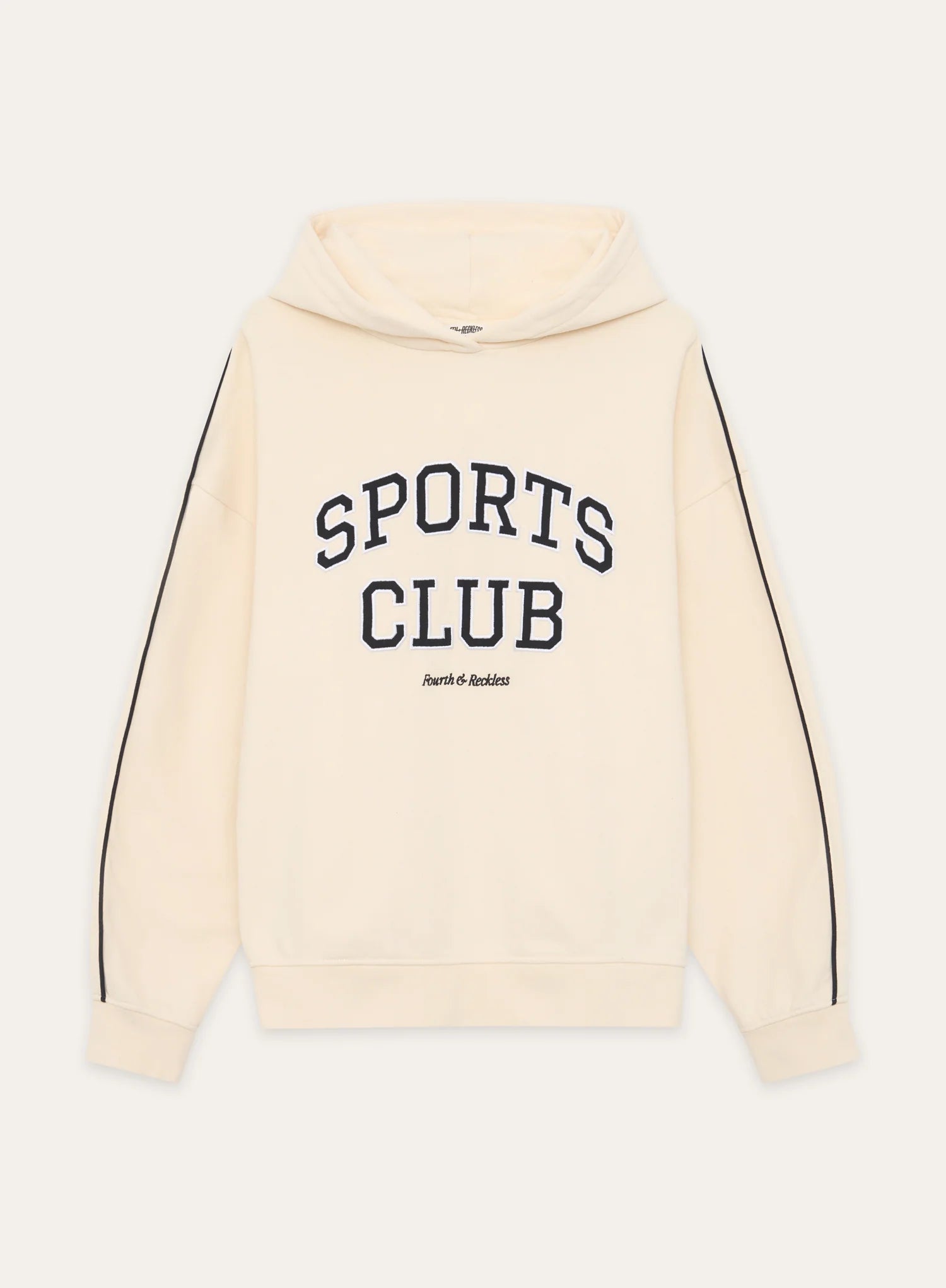Cream Sports Club Slogan Oversized Hoodie