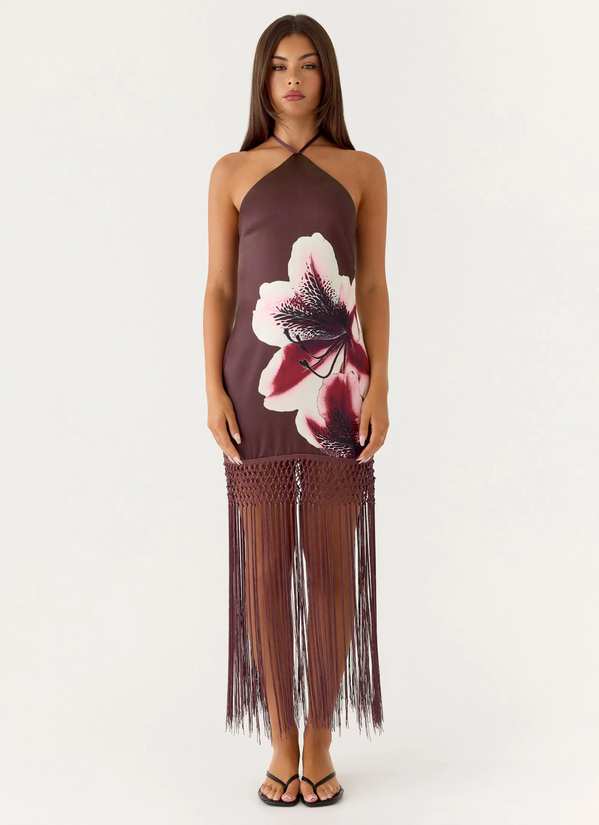 Niahvette Halter Midaxi Dress Velvet Bloom