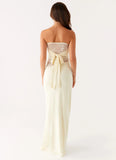 Sweet Energy Strapless Maxi Dress Yellow
