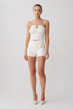 Dimitri Mini Knit Shorts With Belt Ivory