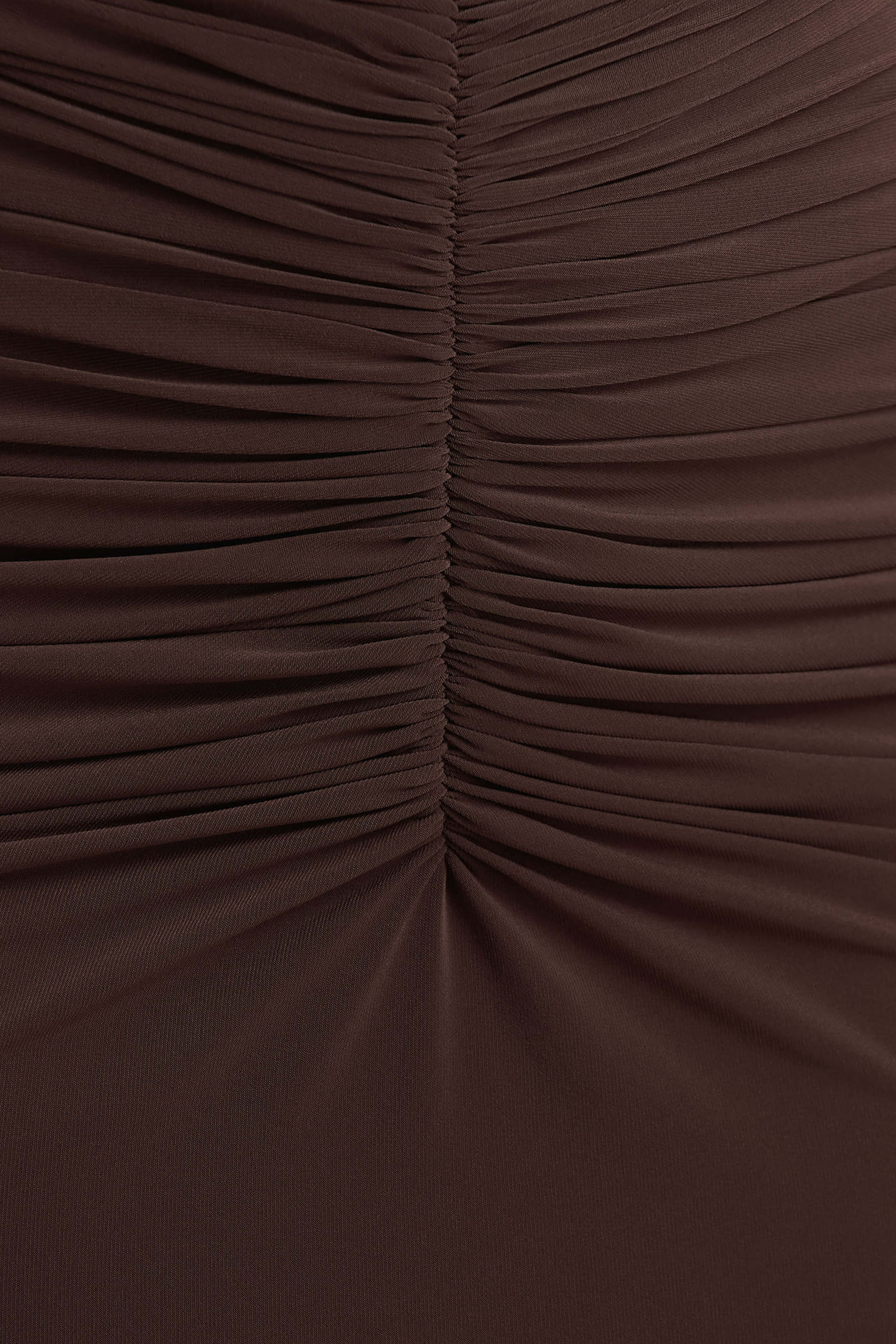 Premiere Brown Boat Neck Maxi Dress With Cape Sleeves And Open Back