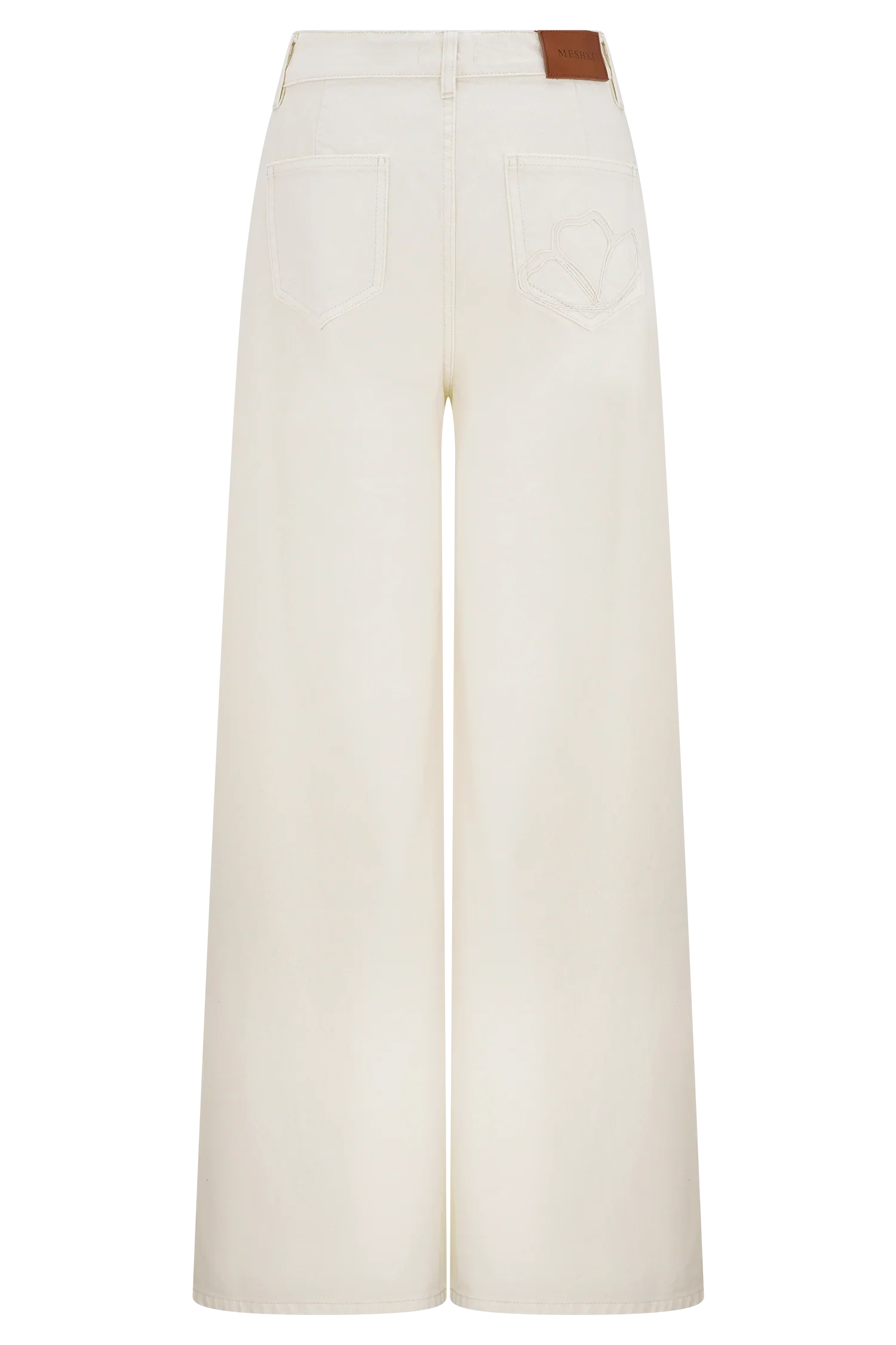 Carmella Embroided Jeans Ecru