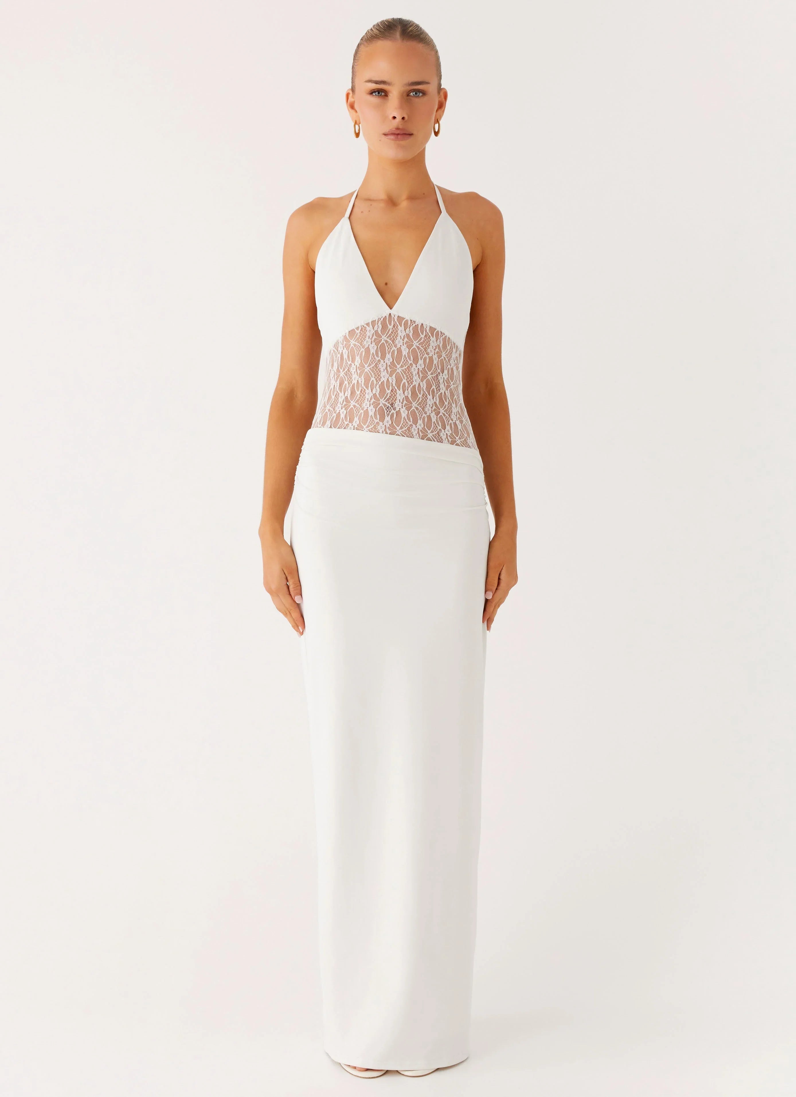 Enchant Lace Maxi Dress Ivory