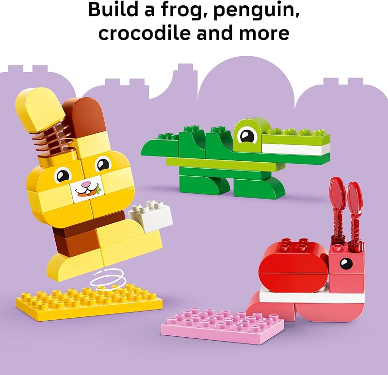 LEGO DUPLO Animal Building Game 10472 Birthday Gifts for Girls Boys Ages 3 Sturdy Building Toys for Toddlers Pretend Play Fine Motor Skills 94 pieces