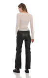 Faux Leather Jeans in Black