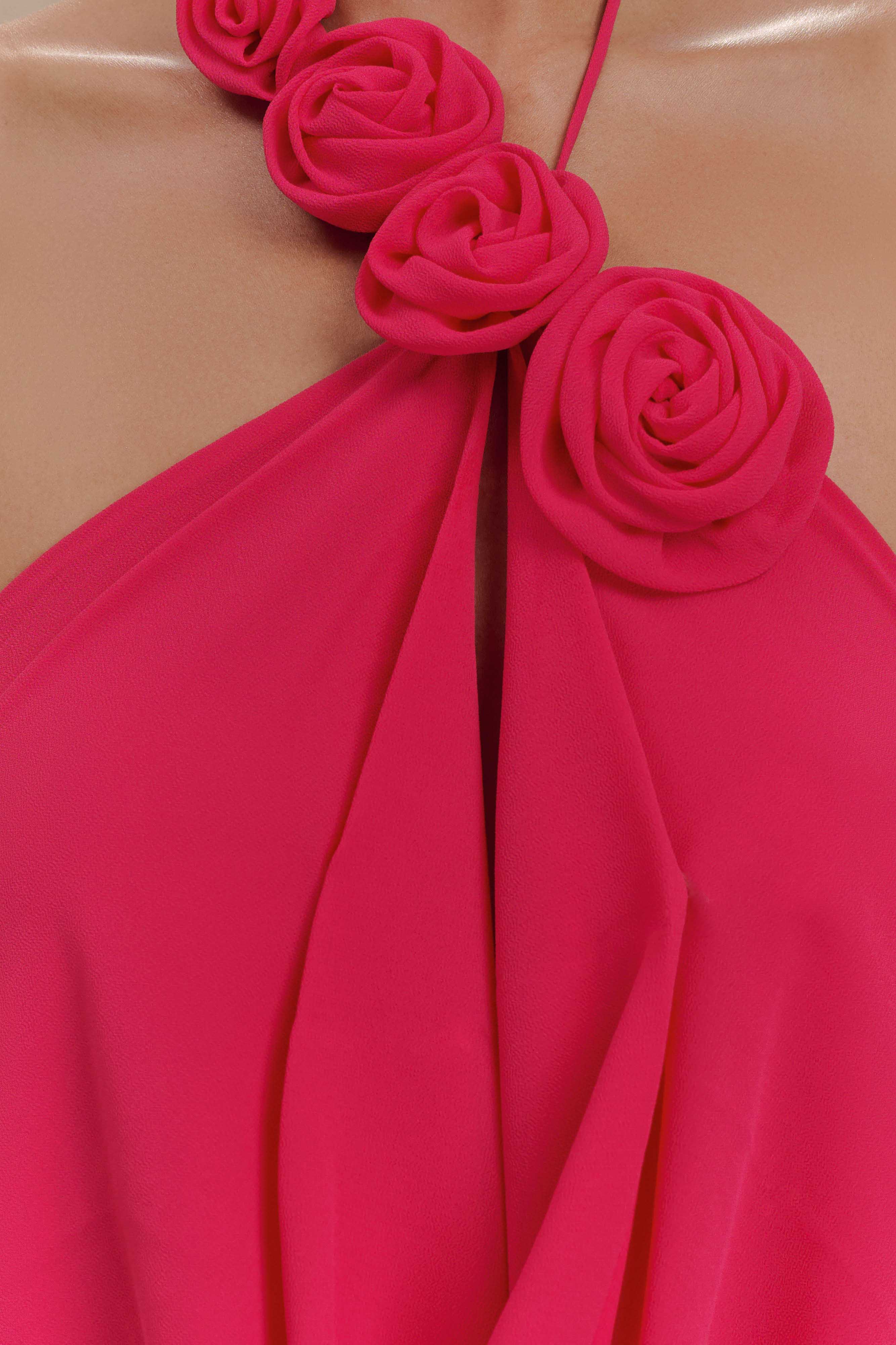 Rosalia Cowl Neck Maxi Dress Raspberry