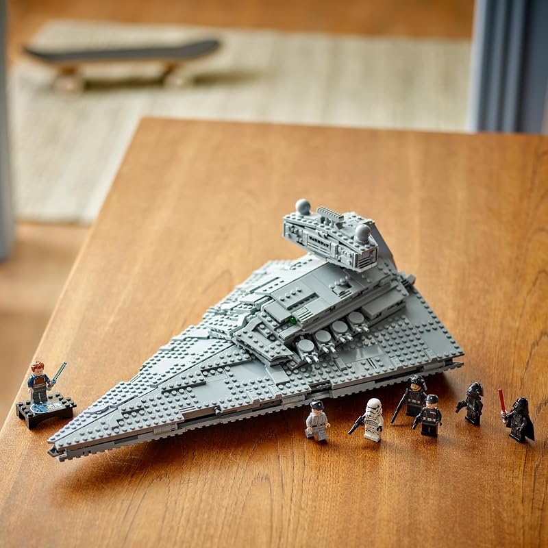 LEGO Star Wars Imperial Star Destroyer Building Toy Build Display Set for Boys Girls Ages 10 Gift for Birthdays Star Wars Darth Vader 6 Minifigure Toys 75394
