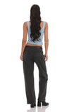 Straight Leg Jeans in Black Denim