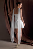 Orellia Strapless Suiting Mini Dress Ivory
