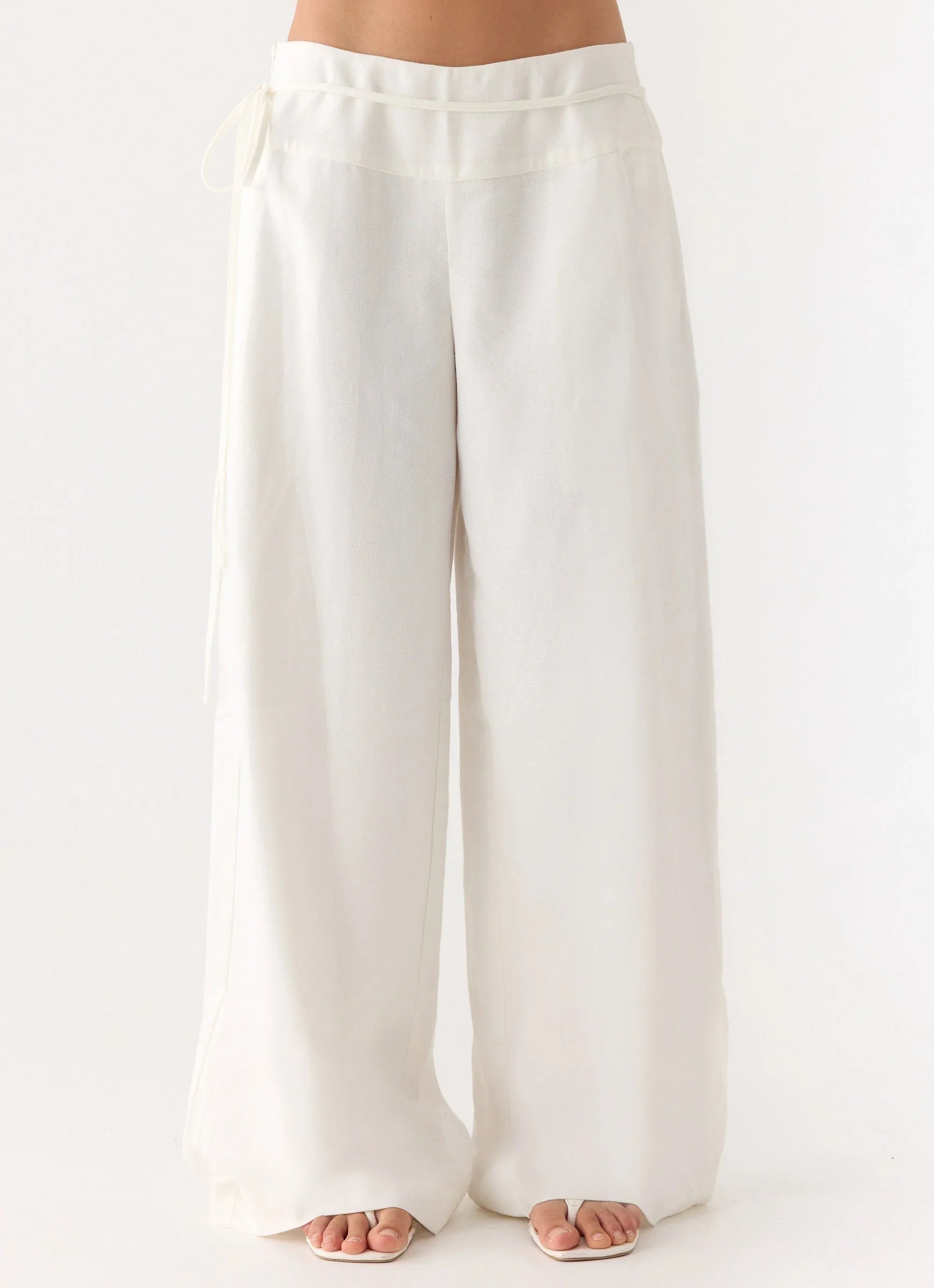 Isobel Linen Pants White