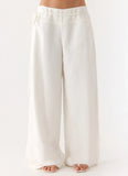 Isobel Linen Pants White