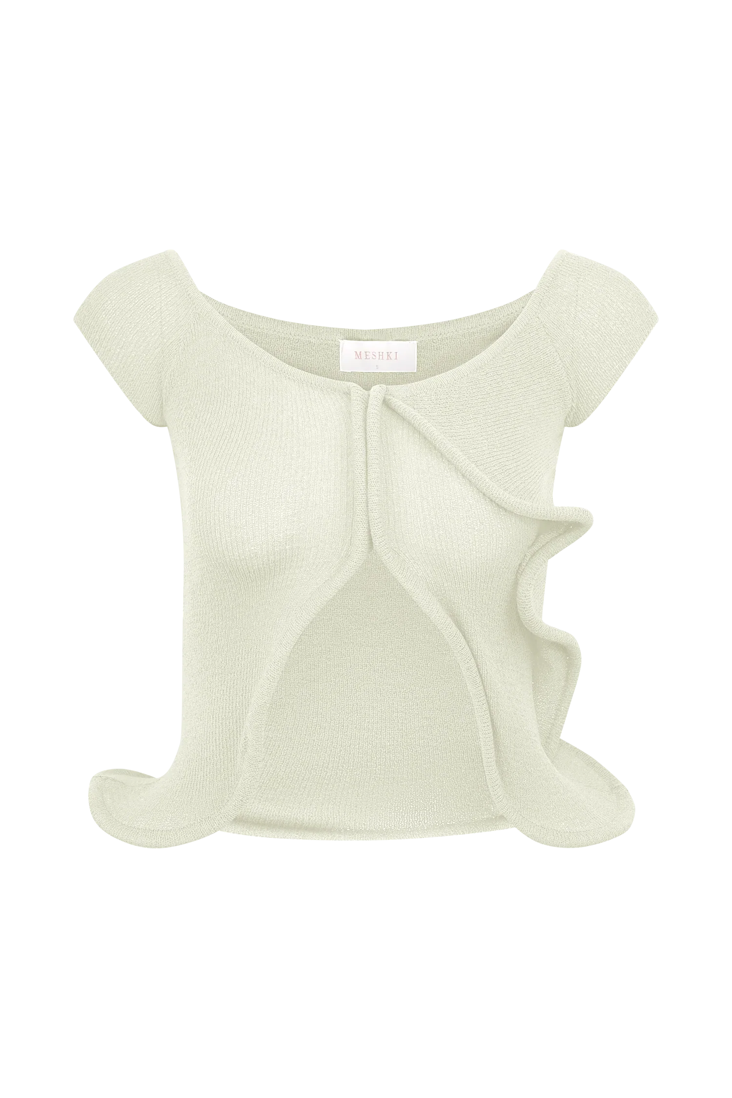Haisley Off Shoulder Knit Top Ivory
