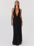 Elysia Lace Maxi Dress Black